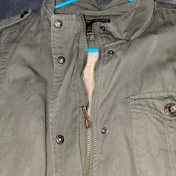 C'Esttoi Faux Fur Lined Utility Vest - 2XL - Green - Picture 4 of 10